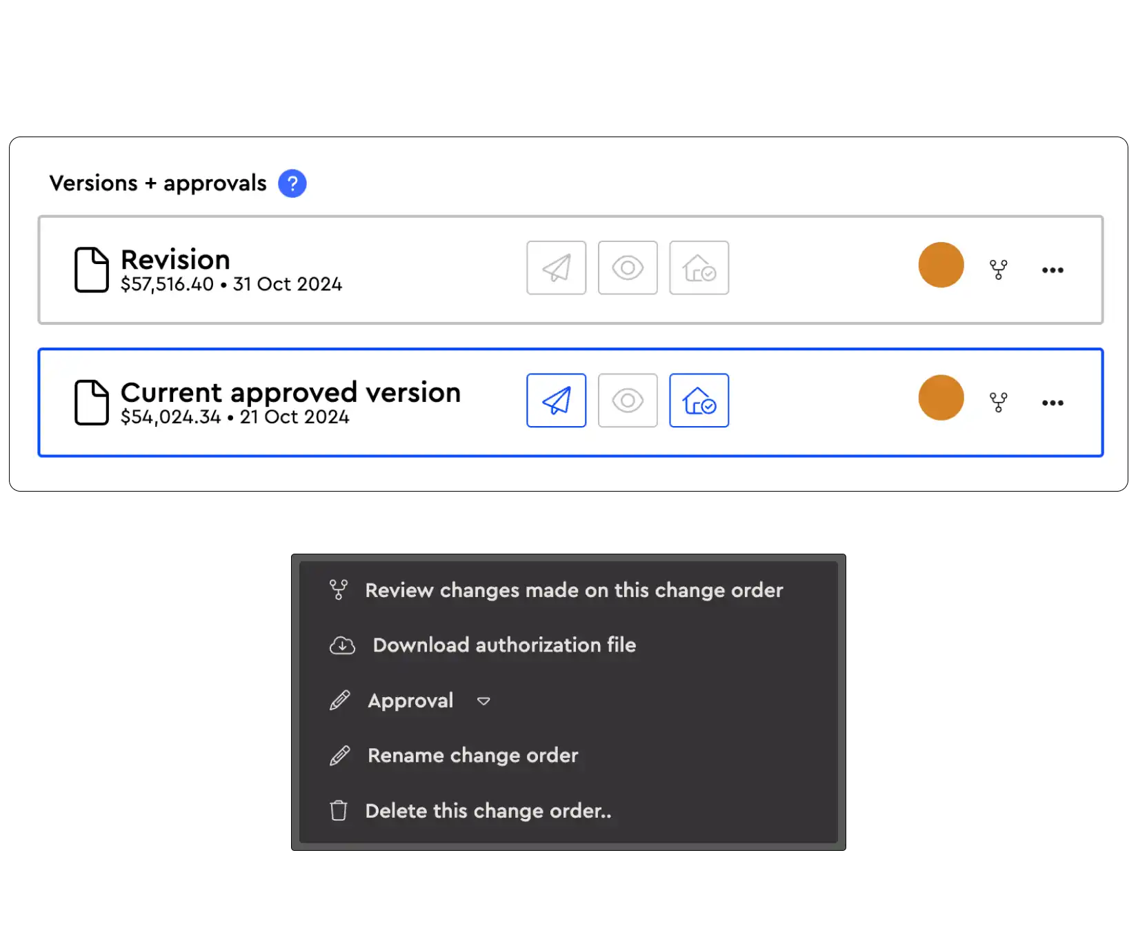 Rollback Change Order