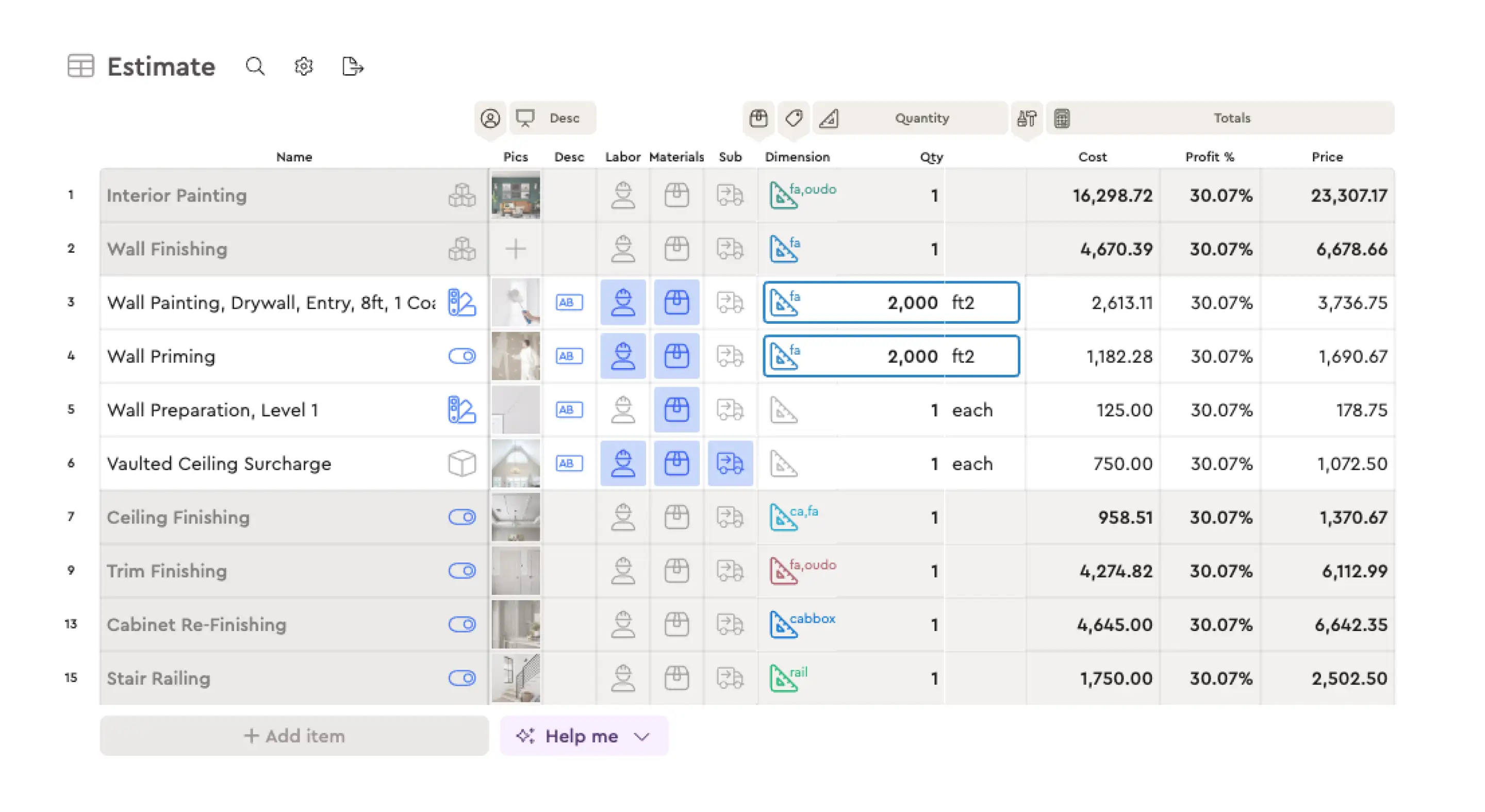 Dashboard mockup
