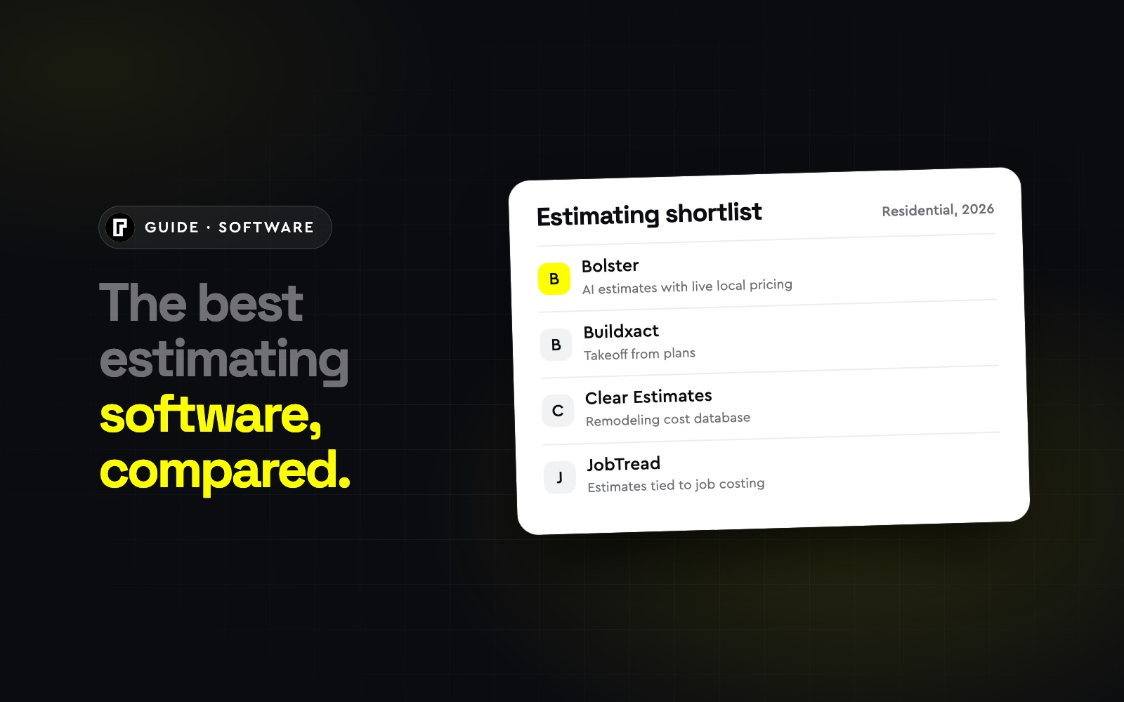 The Best Construction Estimating Software for Residential Contractors (2026)