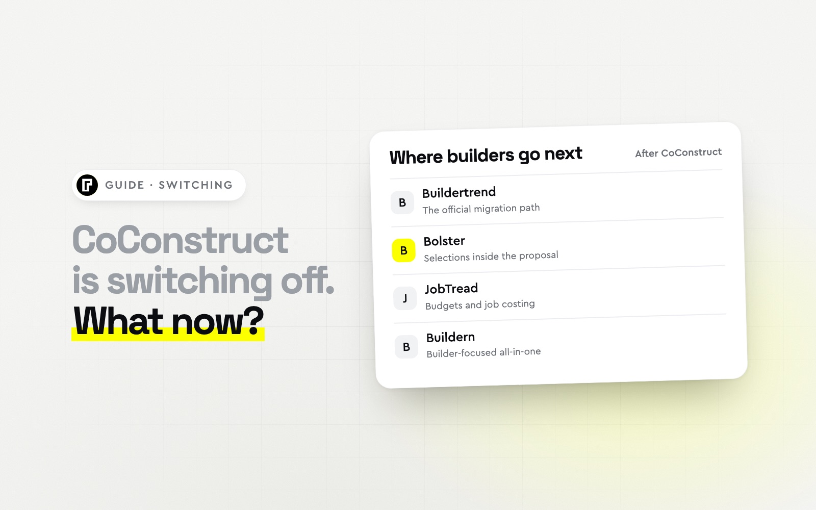 CoConstruct Is Switching Off: The Best Alternatives in 2026