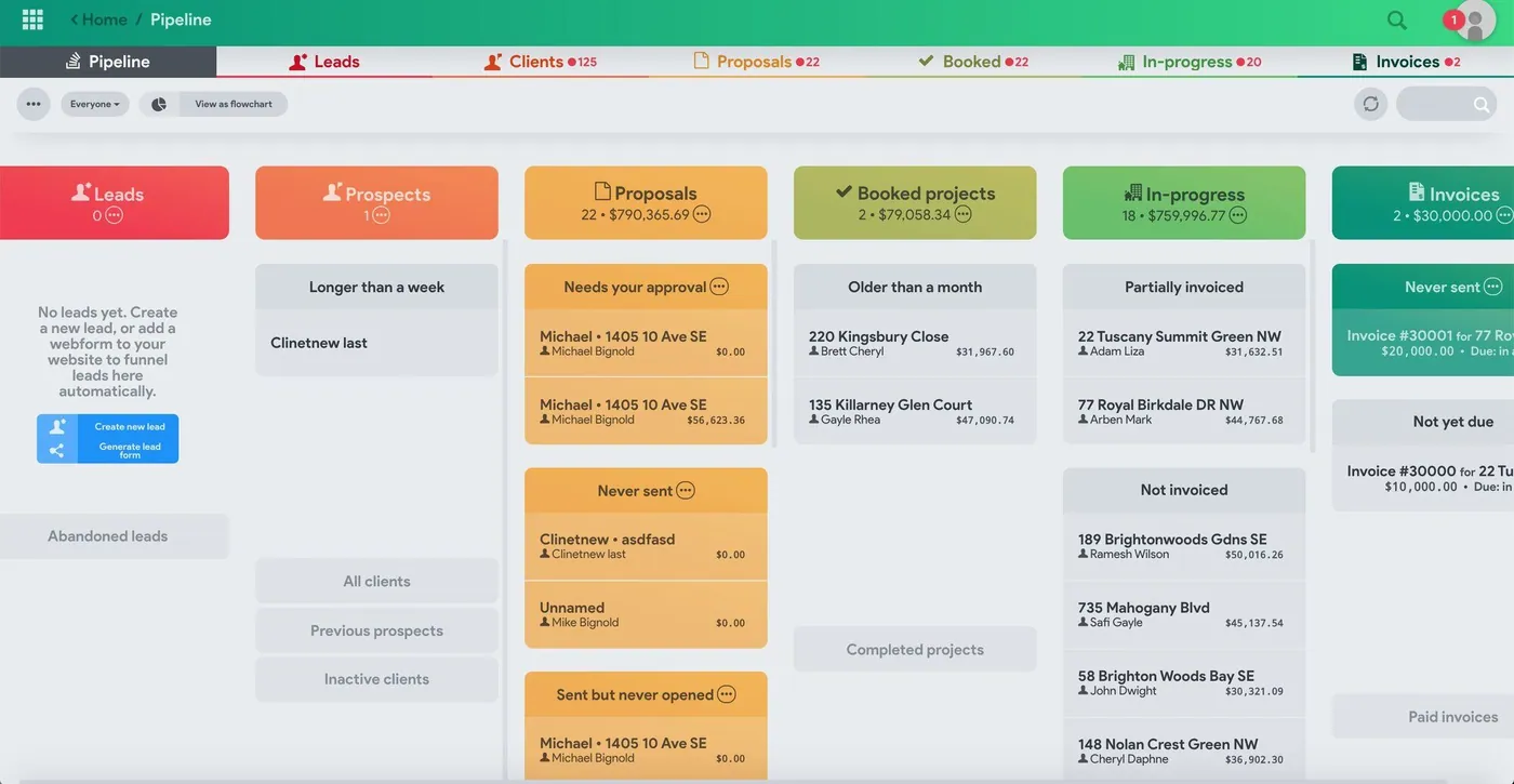 Close more construction jobs by responding to leads faster using our built-In CRM tool for free