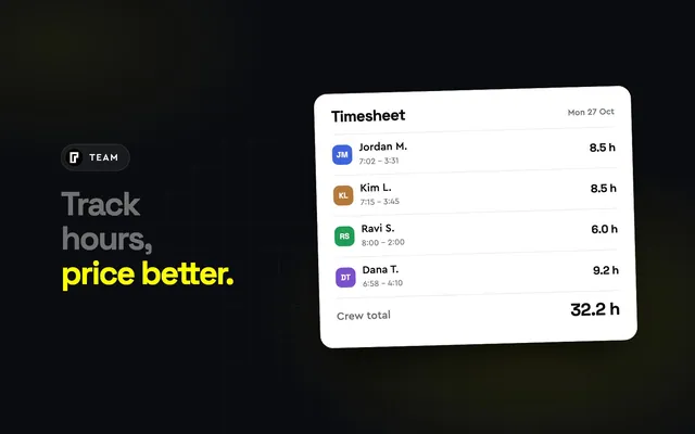 Best contractor time tracking apps hero