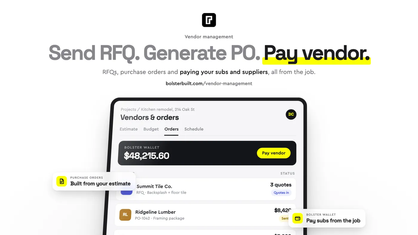 Construction purchase orders: from RFQ to paid