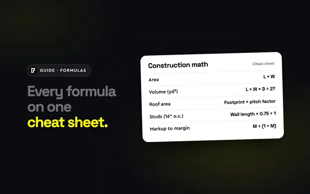 Guide construction cheat sheet hero
