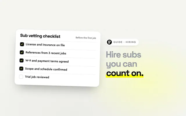 Guide finding and hiring residential subcontractors hero