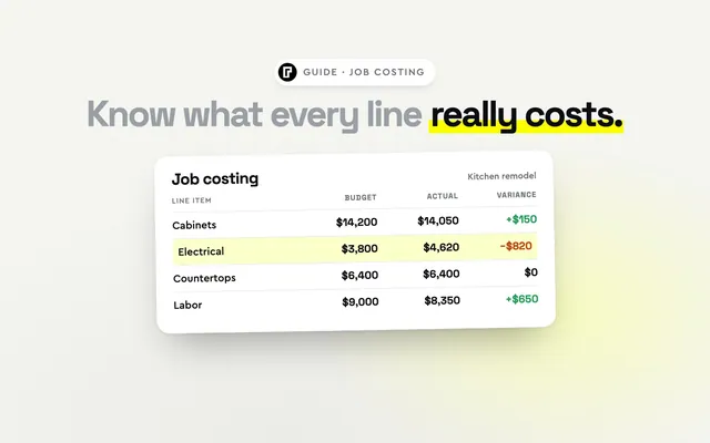 Guide guide to line item job costing hero