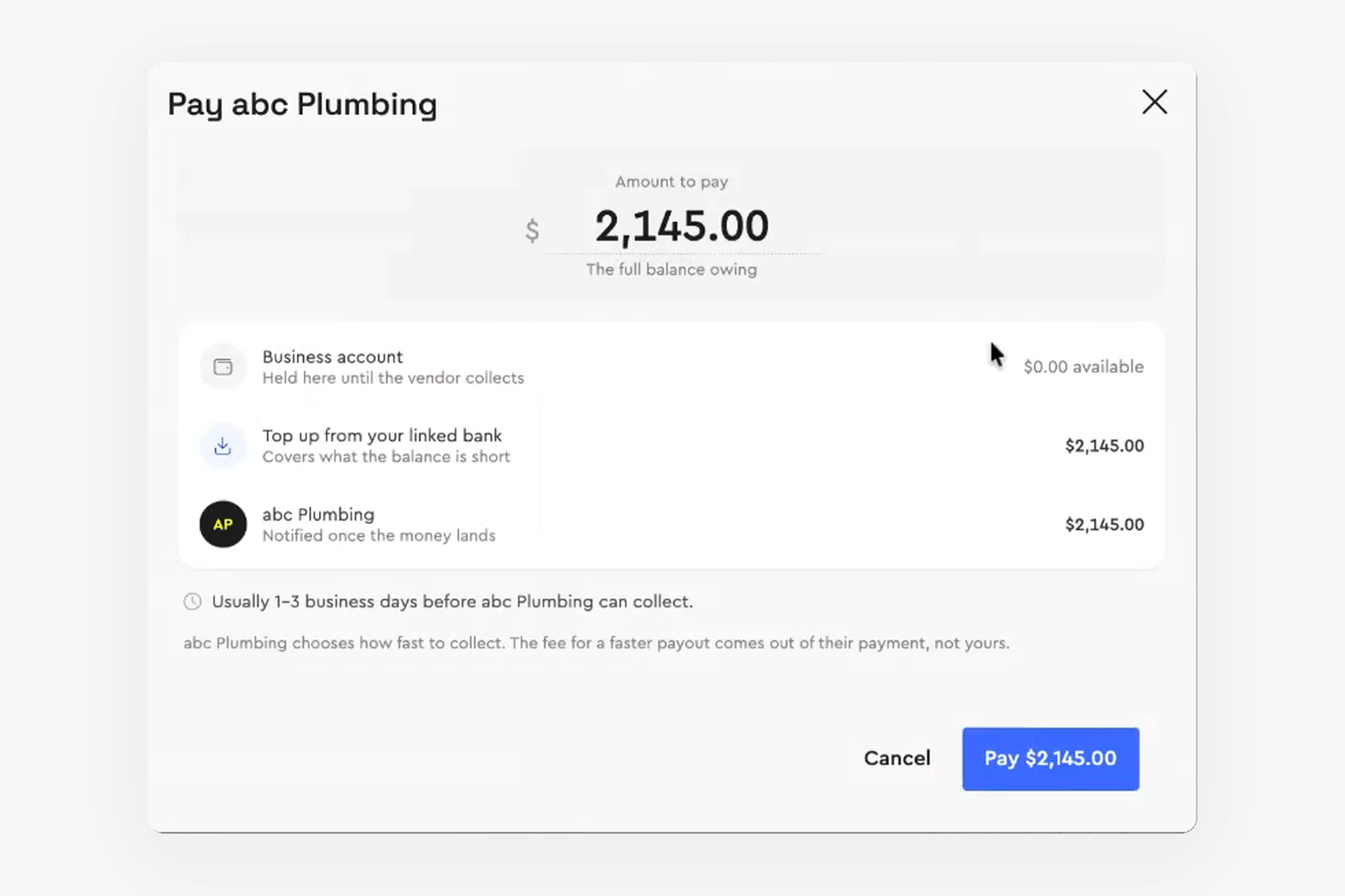 Bills read, matched and paid