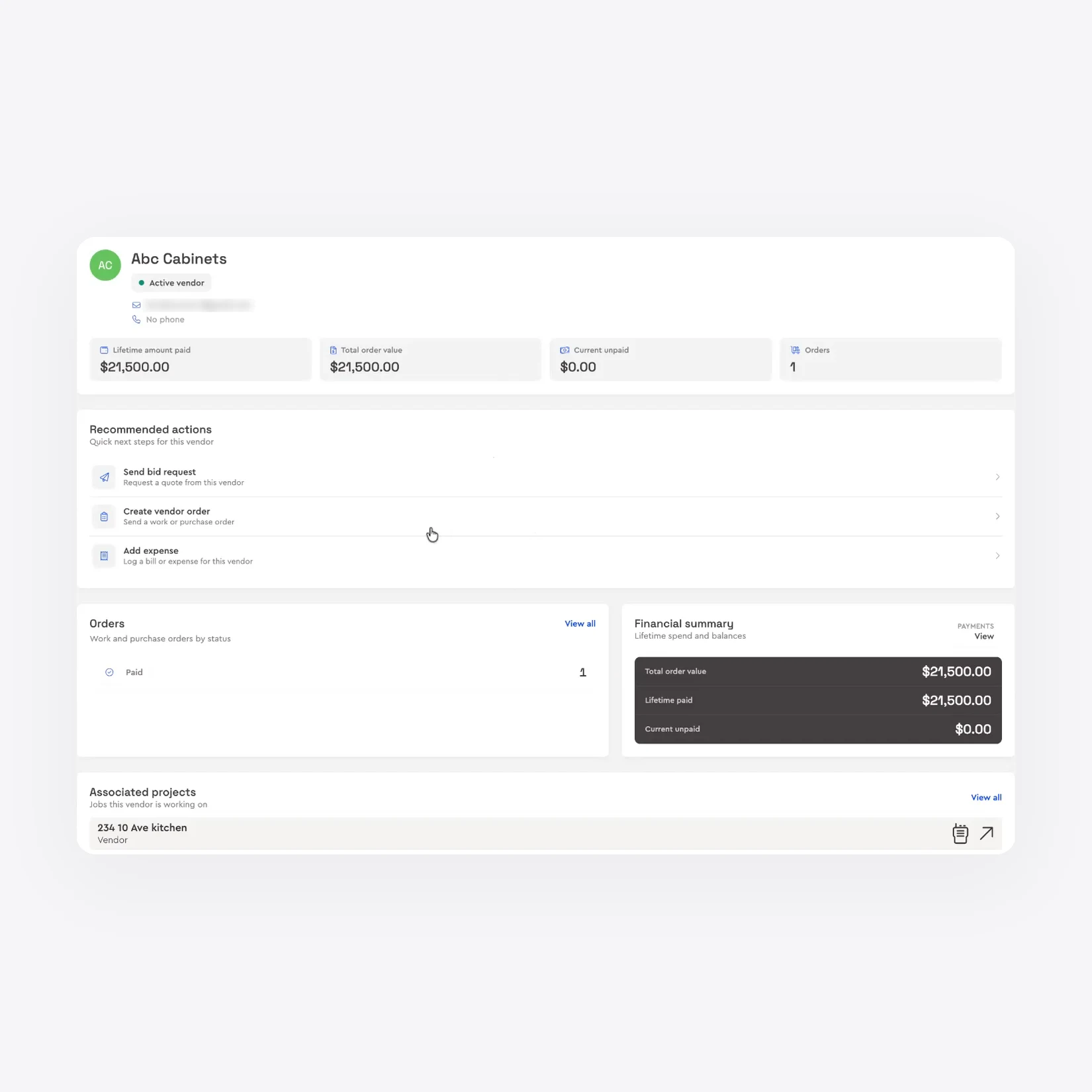 Vendor overview